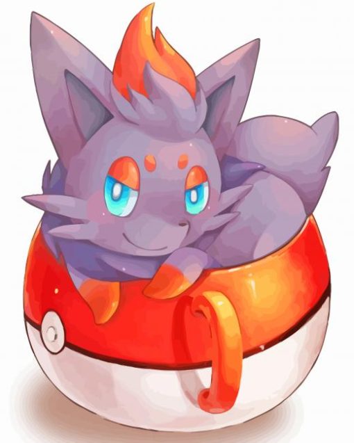 Zorua In A Cup Art Diamond Painting