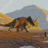 Aesthetic Triceratops Dinosaur Diamond Painting