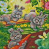 Aesthetic Rabbits Diamond Painting