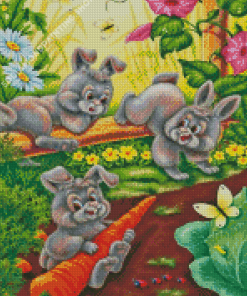 Aesthetic Rabbits Diamond Painting