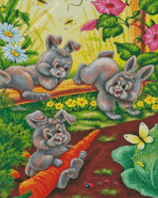 Aesthetic Rabbits Diamond Painting