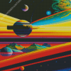 Colorful Planets And Landscape Space Diamond Painting