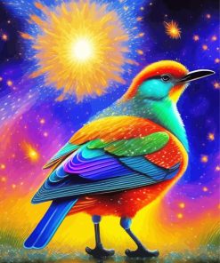 Bird And Starry Night Diamond Painting