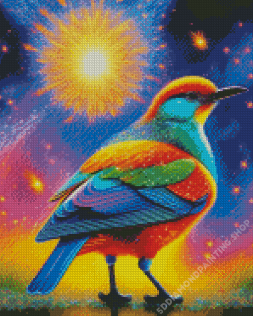 Bird And Starry Night Diamond Painting