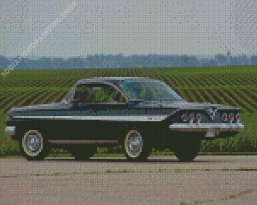 Black Classic 61 Impala Car Diamond Painting