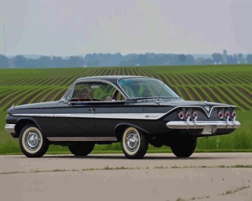 Black Classic 61 Impala Car Diamond Painting