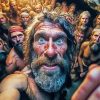 Cave Men Selfie Diamond Painting