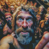 Cave Men Selfie Diamond Painting