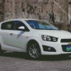 Chevrolet Sonic White Car Diamond Painting