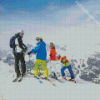 Family Skiing Diamond Painting