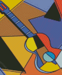 Cubism Guitar Diamond Painting