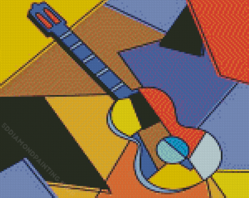 Cubism Guitar Diamond Painting