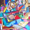 Cubism Guitar Player Diamond Painting