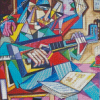 Cubism Guitar Player Diamond Painting