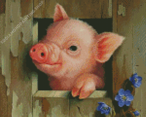 Cute Pig Diamond Painting