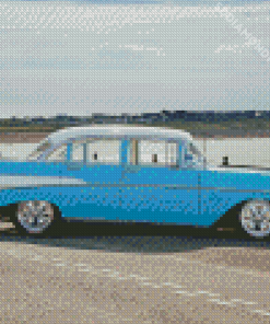 Cyan 1957 Chevrolet Belair Diamond Painting