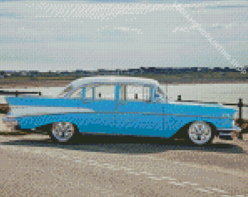 Cyan 1957 Chevrolet Belair Diamond Painting