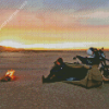 Desert Motorcycle Camping Diamond Painting