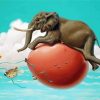 Flying Elephant On Egg Diamond Painting