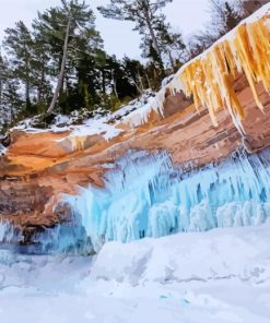 Frozen Michigan Pictured Rocks Diamond Painting