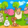 Happy Farm Animals Diamond Painting