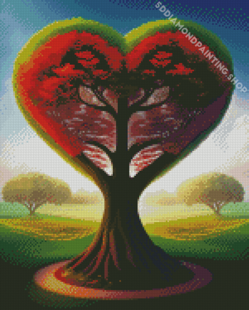 Heart Tree Of Life Diamond Painting