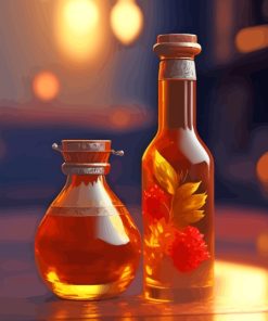 Herbal Glass Bottles Diamond Painting