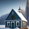 House In Snow Diamond Painting