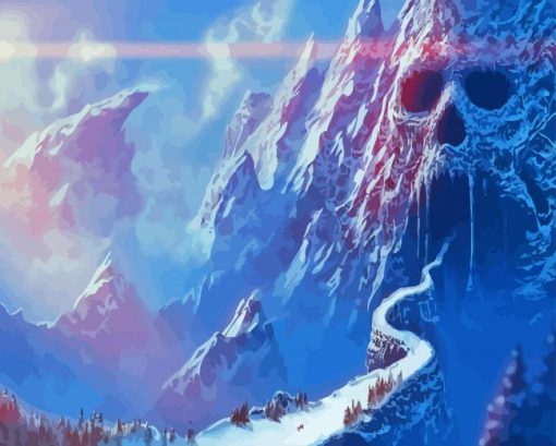 Landscape Fantasy Skull Mountain Diamond Painting