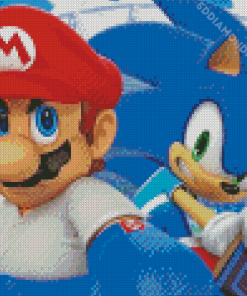 Mario Sonic Diamond Painting