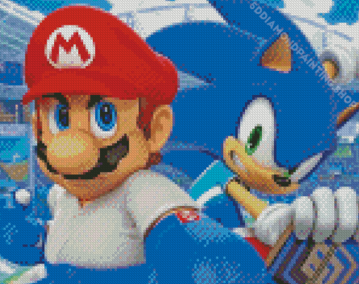 Mario Sonic Diamond Painting