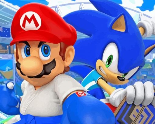 Mario Sonic Diamond Painting