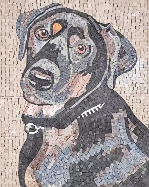 Mosaic Dog Animal Diamond Painting