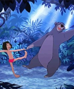 Mowgli And Baloo Dancing Diamond Painting