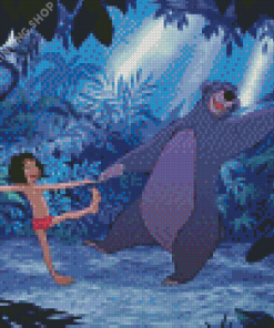 Mowgli And Baloo Dancing Diamond Painting