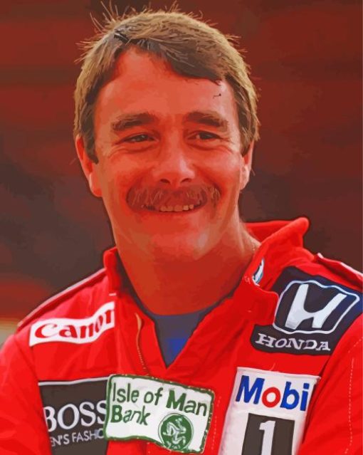 Nigel Mansell Car Racing Driver Diamond Painting