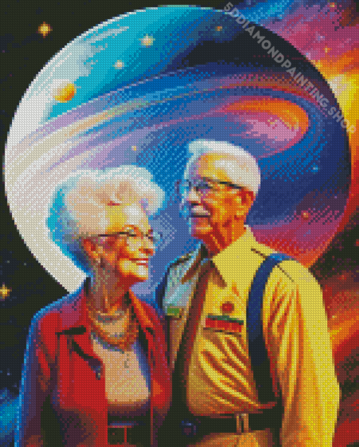 Old Couple Diamond Painting