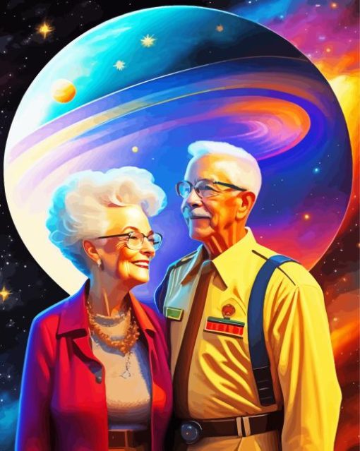 Old Couple Diamond Painting