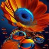 Orange Flower Diamond Painting