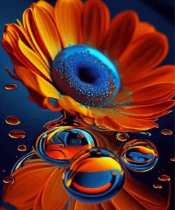 Orange Flower Diamond Painting