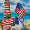 Patriotic Beach Essentials Diamond Painting