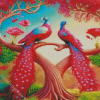 Pink Peacock Diamond Painting