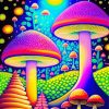 Psychedelic Mushrooms Diamond Painting