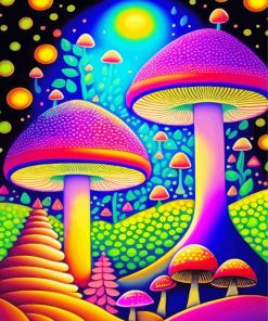 Psychedelic Mushrooms Diamond Painting