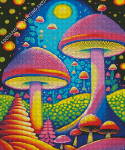 Psychedelic Mushrooms Diamond Painting