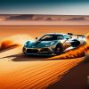 Race Car In Desert Diamond Painting