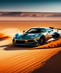 Race Car In Desert Diamond Painting