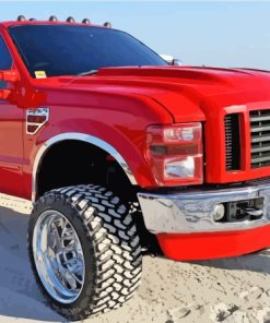 Red Powerstroke Car Diamond Painting