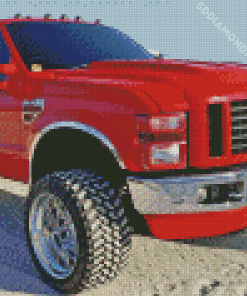 Red Powerstroke Car Diamond Painting