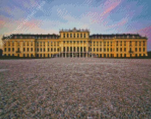 Schonbrunn Palace At Sunset Diamond Painting